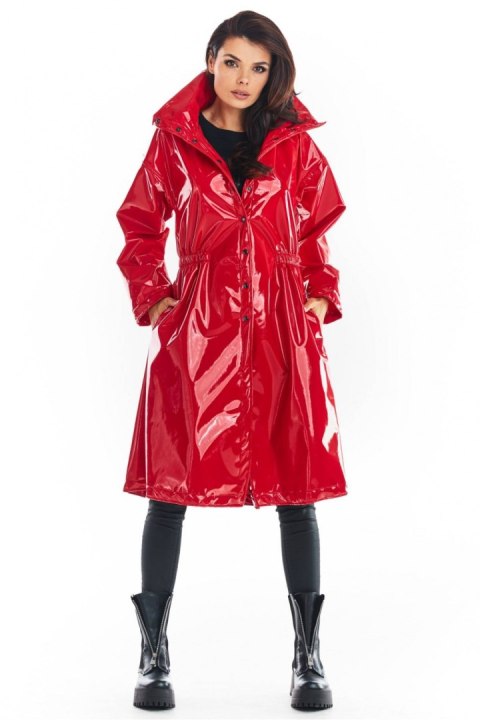 Płaszcz Damski Model A382 Red - awama - L/XL Płaszcz Damski Model A382 Red - awama - L/XL