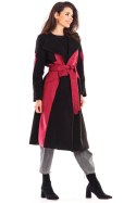 Płaszcz Damski Model A463 Bordo - awama - L/XL Płaszcz Damski Model A463 Bordo - awama - L/XL