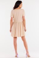 Sukienka Model A517 Beige - awama - M Sukienka Model A517 Beige - awama - M