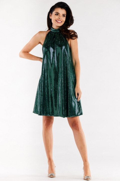 Sukienka Model A563 Green Dots - awama - S/M Sukienka Model A563 Green Dots - awama - S/M