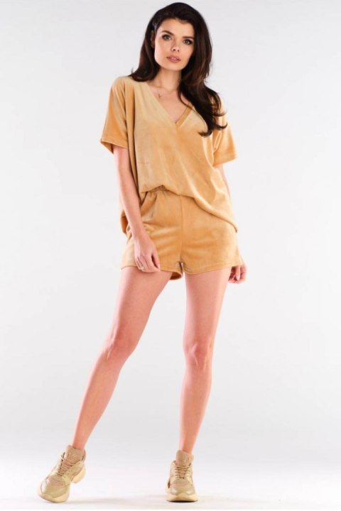 Szorty Damskie Model A418 Beige - awama - S/M Szorty Damskie Model A418 Beige - awama - S/M