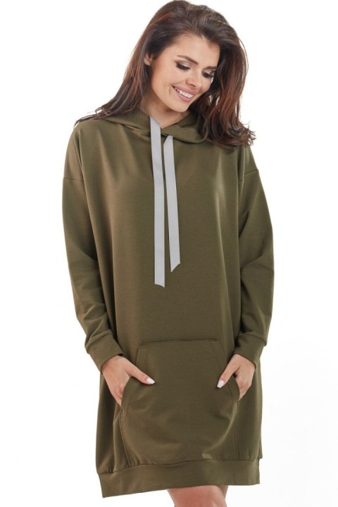 Bluza Damska Model A212 Khaki - awama - uniwersalny Bluza Damska Model A212 Khaki - awama - uniwersalny