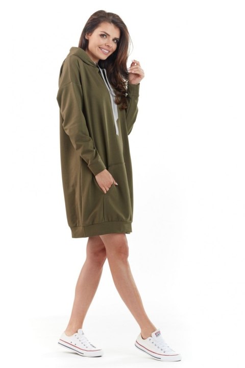 Bluza Damska Model A212 Khaki - awama - uniwersalny Bluza Damska Model A212 Khaki - awama - uniwersalny