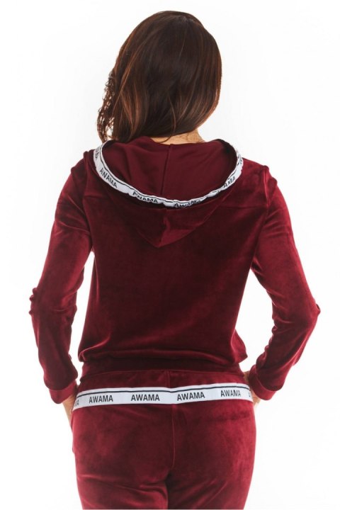 Bluza Damska Model A373 Bordo Welur - awama - XL Bluza Damska Model A373 Bordo Welur - awama - XL