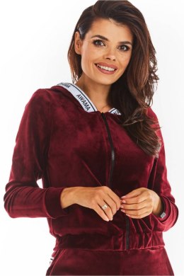 Bluza Damska Model A373 Bordo Welur - awama - M