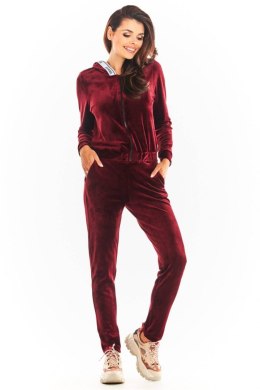 Bluza Damska Model A373 Bordo Welur - awama - s