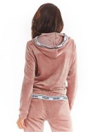 Bluza Damska Model A373 Pink Welur - awama - XL Bluza Damska Model A373 Pink Welur - awama - XL
