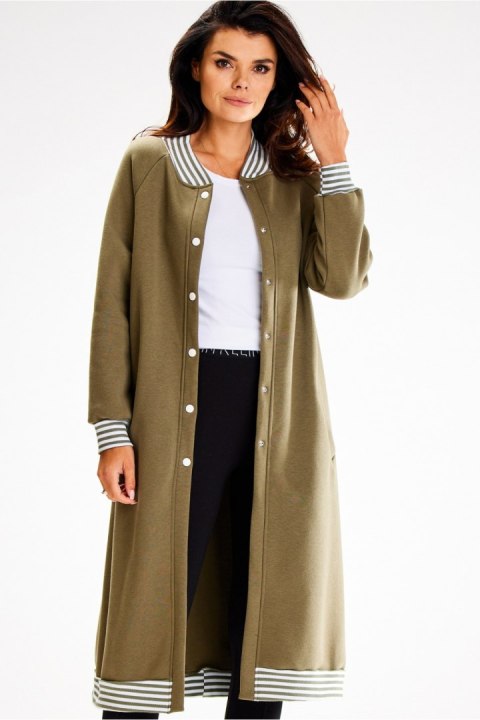 Bluza Damska Model A612 Khaki - awama - S/M Bluza Damska Model A612 Khaki - awama - S/M