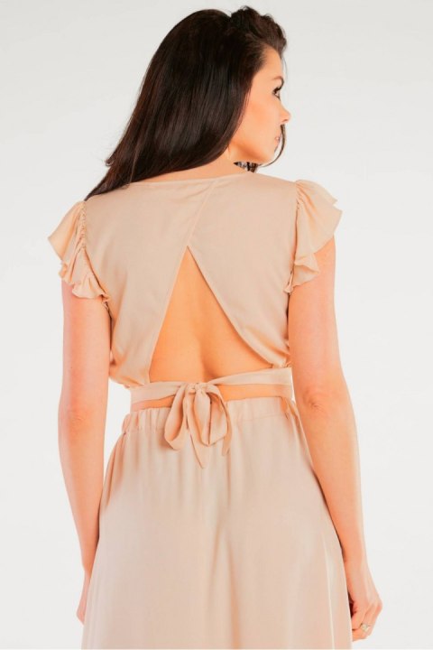 Bluzka Model A429 Beige - awama - S/M Bluzka Model A429 Beige - awama - S/M