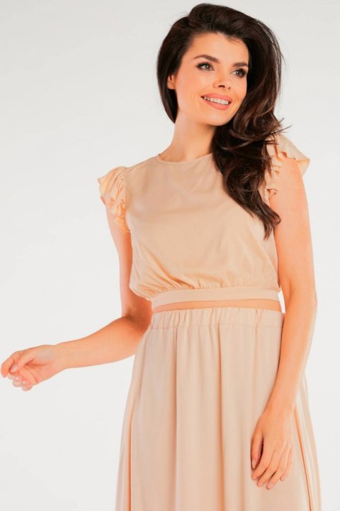 Bluzka Model A429 Beige - awama - S/M Bluzka Model A429 Beige - awama - S/M