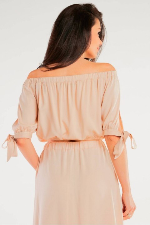 Bluzka Model A430 Beige - awama - S/M Bluzka Model A430 Beige - awama - S/M