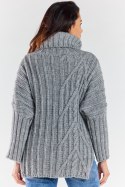 Golf Damski Model A477 Grey - awama - uniwersalny Golf Damski Model A477 Grey - awama - uniwersalny