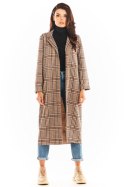 Płaszcz Damski Model A368 Brown - awama - S/M Płaszcz Damski Model A368 Brown - awama - S/M