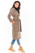 Płaszcz Damski Model A368 Brown - awama - S/M Płaszcz Damski Model A368 Brown - awama - S/M