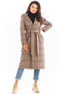Płaszcz Damski Model A368 Brown - awama - S/M Płaszcz Damski Model A368 Brown - awama - S/M