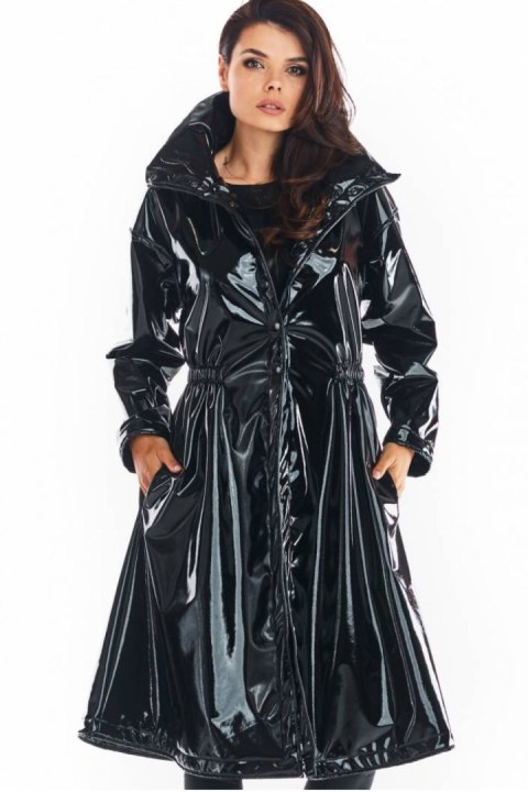 Płaszcz Damski Model A382 Black - awama - S/M Płaszcz Damski Model A382 Black - awama - S/M