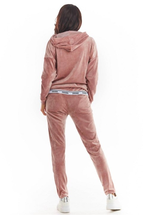 Spodnie Damskie Model A372 Pink Welur - awama - s Spodnie Damskie Model A372 Pink Welur - awama - s