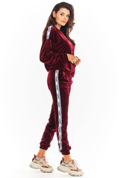 Spodnie Damskie Model A375 Bordo - awama - XL Spodnie Damskie Model A375 Bordo - awama - XL
