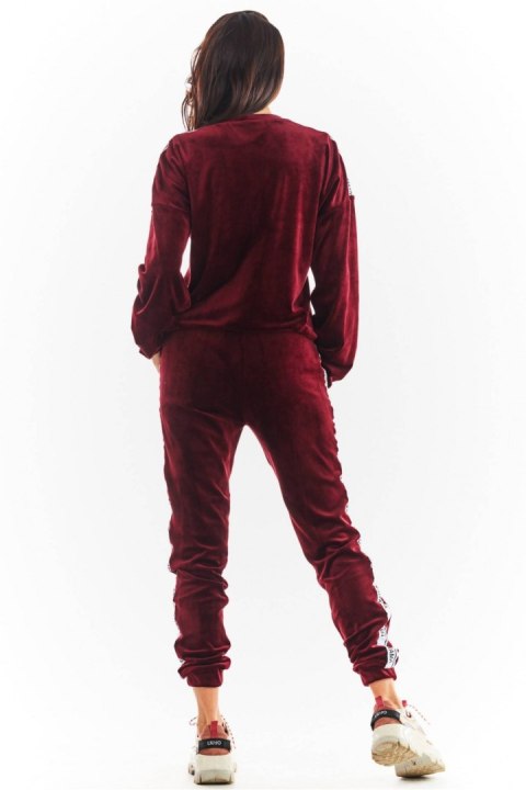 Spodnie Damskie Model A375 Bordo - awama - XL Spodnie Damskie Model A375 Bordo - awama - XL