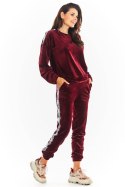 Spodnie Damskie Model A375 Bordo - awama - XL