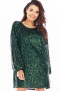 Sukienka Model A400 Cekiny Green - awama - L/XL