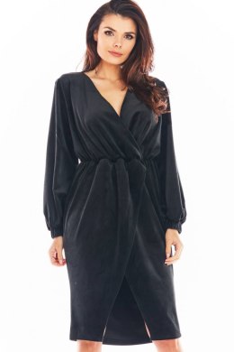 Sukienka Model A406 Welur Black - awama - XL