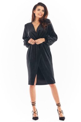 Sukienka Model A406 Welur Black - awama - XL