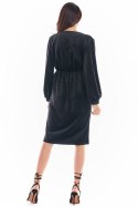 Sukienka Model A406 Welur Black - awama - XL