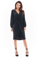 Sukienka Model A406 Welur Black - awama - XL