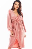 Sukienka Model A406 Welur Pink - awama - L
