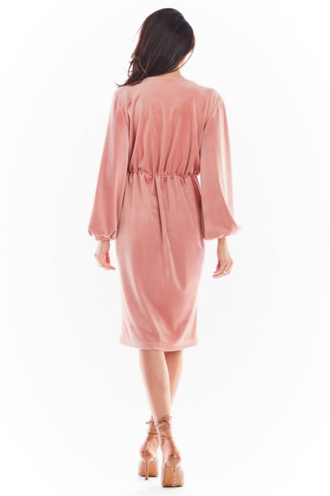 Sukienka Model A406 Welur Pink - awama - L Sukienka Model A406 Welur Pink - awama - L