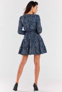 Sukienka Model A470 Navy Pattern - awama - XL Sukienka Model A470 Navy Pattern - awama - XL