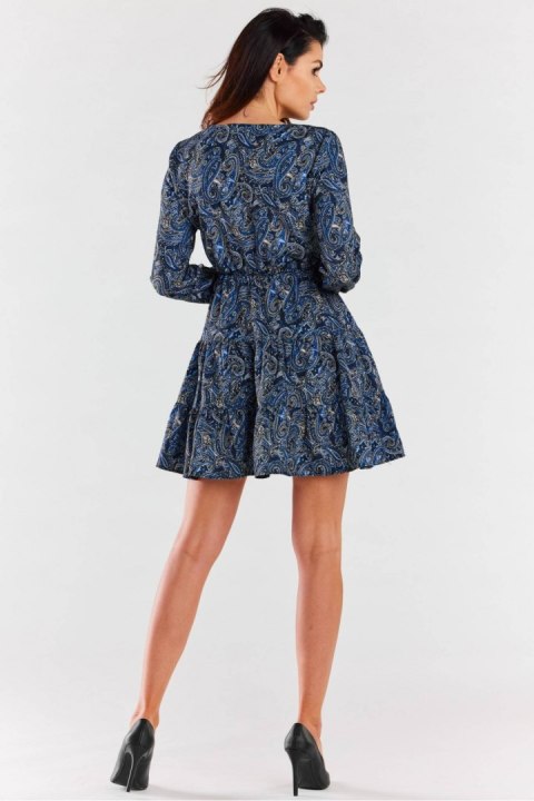 Sukienka Model A470 Navy Pattern - awama - s Sukienka Model A470 Navy Pattern - awama - s