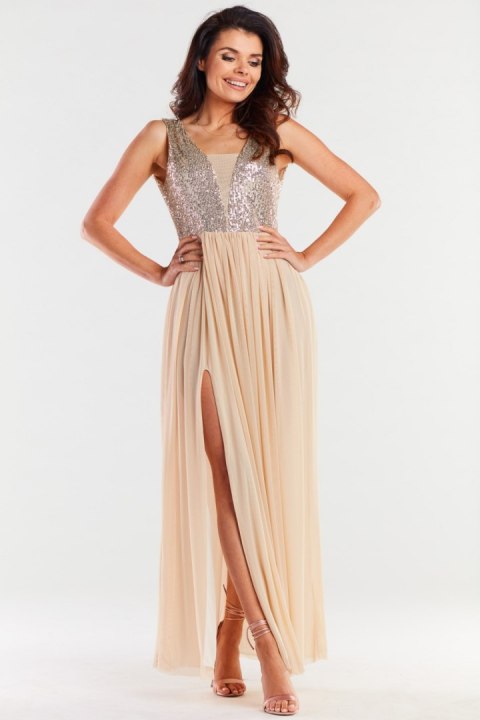 Sukienka Model A486 Beige - awama - L