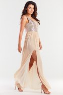 Sukienka Model A486 Beige - awama - s Sukienka Model A486 Beige - awama - s