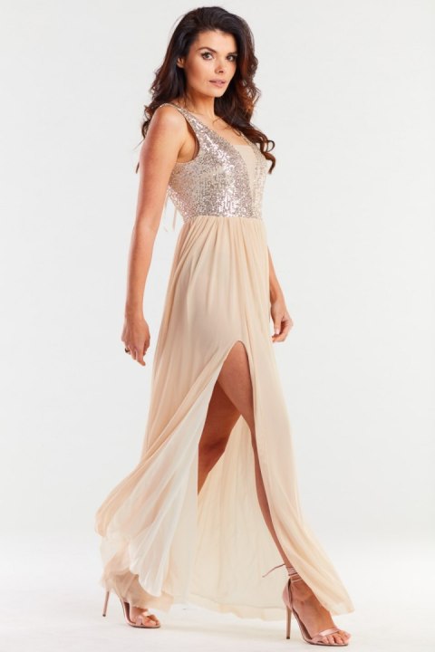 Sukienka Model A486 Beige - awama - s Sukienka Model A486 Beige - awama - s