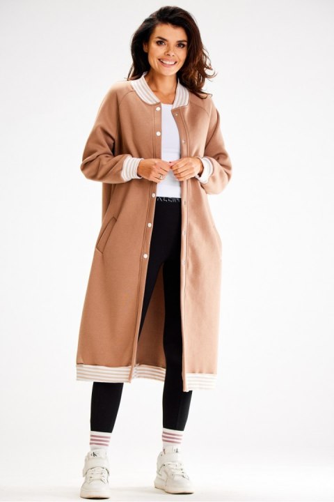 Bluza Damska Model A612 Beige - awama - L/XL Bluza Damska Model A612 Beige - awama - L/XL