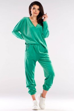 Bluzka Damska Model A417 Green - awama - uniwersalny