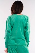 Bluzka Damska Model A417 Green - awama - uniwersalny Bluzka Damska Model A417 Green - awama - uniwersalny