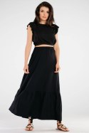 Bluzka Model A429 Black - awama - S/M Bluzka Model A429 Black - awama - S/M