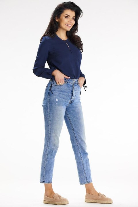 Bluzka Model A651 Navy - awama - M Bluzka Model A651 Navy - awama - M