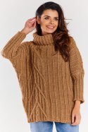 Golf Damski Model A477 Camel - awama - uniwersalny Golf Damski Model A477 Camel - awama - uniwersalny