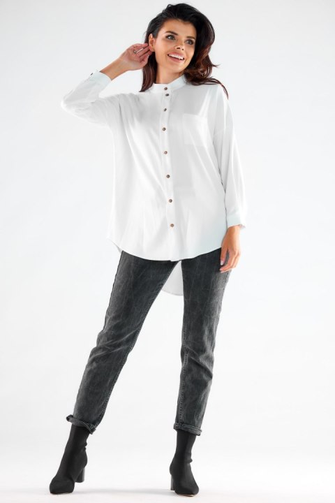 Koszula Damska Model A525 White - awama - S/M Koszula Damska Model A525 White - awama - S/M