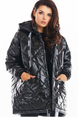 Kurtka Damska Model A385 Black Pikówka - awama - uniwersalny