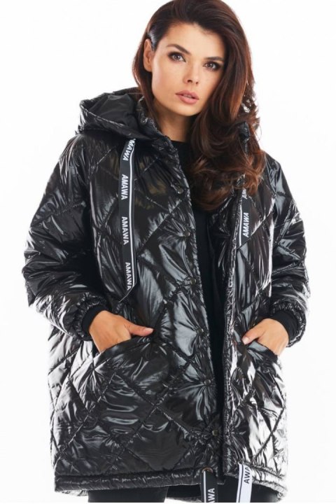 Kurtka Damska Model A385 Black Pikówka - awama - uniwersalny