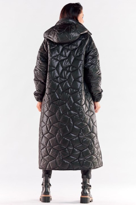 Płaszcz Damski Model A537 Black - awama - S/M Płaszcz Damski Model A537 Black - awama - S/M