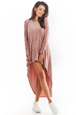 Sukienka Model A379 Pink Welur - awama - XL