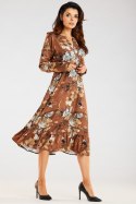 Sukienka Model A468 Brown Pattern - awama - L