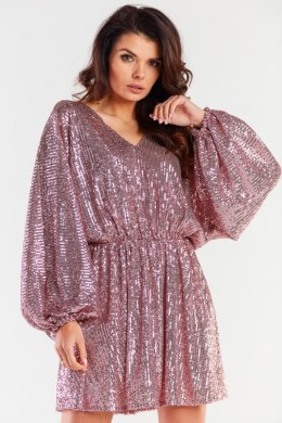 Sukienka Model A485 Pink - awama - uniwersalny