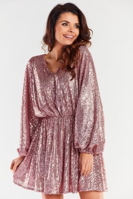 Sukienka Model A485 Pink - awama - uniwersalny